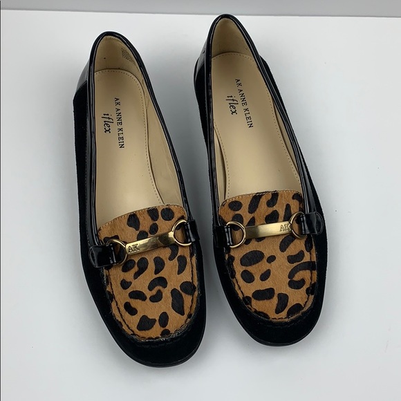 AK Anne Klein Cinna Black Leather Loafers 8.5 - Picture 1 of 6